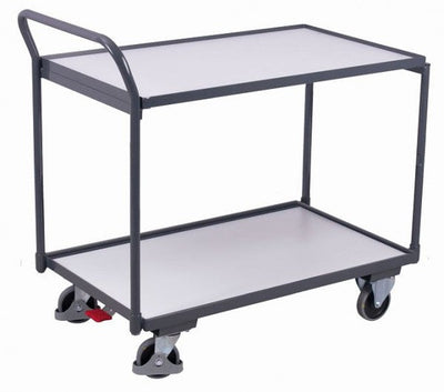 Carrello Da Tavolo Variofit Esd Con 2 Piani Di Carico Capacità 250 Kg Pneumatici In Gomma Piena Elet