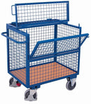 Carrello Porta Cavi Variofit Con Coperchio Saldato Saldamente Portata 500 Kg Pneumatici In Gomma Ter