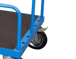 Carrello per trasporto pannelli con piano 130x80 antiscivolo con ruote con freno