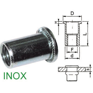 Inserti filettati in acciaio inox - 514v 10