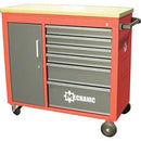 Carrelli a banco a 6 cassetti e 1 vano laterale,4 ruote (2 piroettanti e 1 con freno) - 999ga