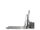 Transpallet manuale a pantografo con sollevamento elettrico in acciaio inox aisi 304