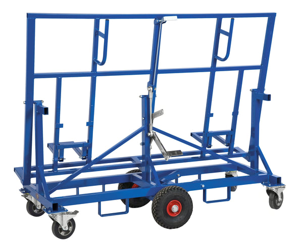 Carrello porta pannelli blu km08200 carrelli cash &amp; carry