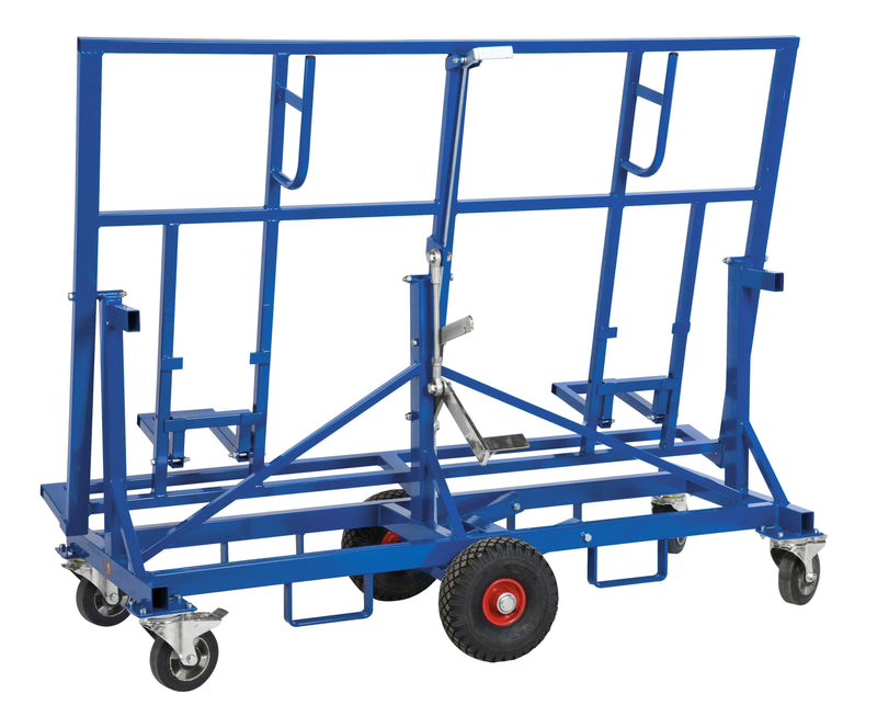 Carrello porta pannelli blu km08200 carrelli cash &amp; carry