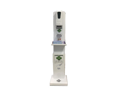 Piantana con dispenser elettronico per gel disinfettante