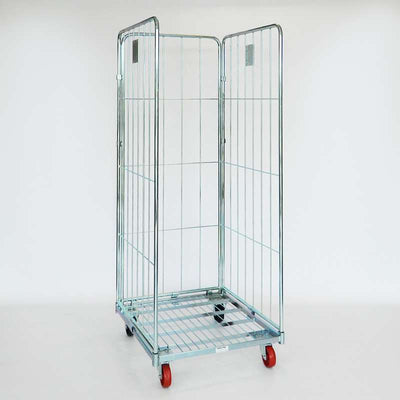 Rollcontainer standard con 3 pareti 715x805x1600h ruote ø106x40 in pp 2 fisse + 2 girevoli