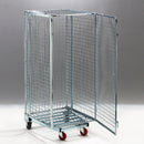 Rollcontainer imbott. antifurto sicurezza dim. mm 715x860x1700h maglia 50x50 ruote ø106x40 in pp 2 fisse + 2 girevoli