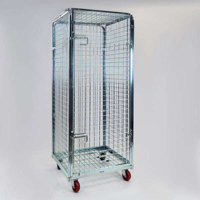 Rollcontainer antifurto sicurezza 700x800x1800h con cappello ruote ø106x40 in pp 2 fisse + 2 girevoli