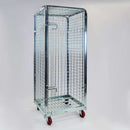 Rollcontainer antifurto sicurezza 700x800x1800h con cappello ruote ø106x40 in pp 2 fisse + 2 girevoli