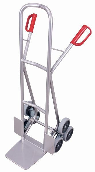 Carrello Porta Scale In Alluminio Variofit Con 2 Razze A Tre Bracci Portata 200 Kg. Dimensioni Benna