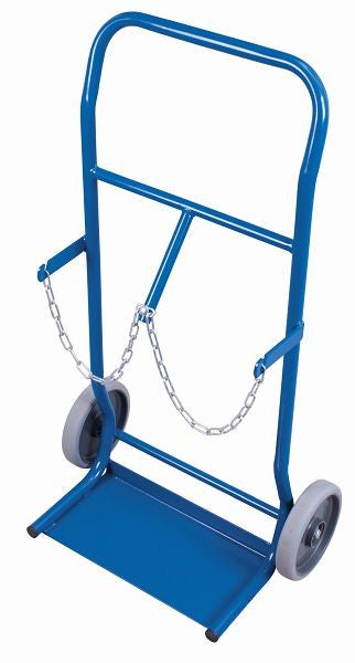 Carrello portabottiglie variofit per 2 bottiglie da 10 litri ciascuna con un diametro di 140 mm, capacità di carico 50 kg, pneumatici in gomma piena, fk-1000