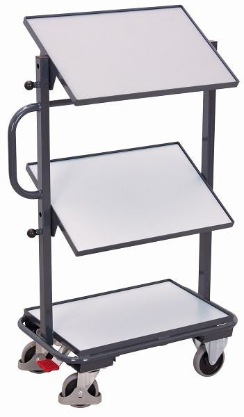 Carrello Laterale Variofit Esd Con 3 Ripiani Inclinabili Capacità Di Carico: 200 Kg Superficie 610 X