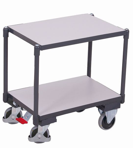 Carrello Variofit Esd Euro System Con 2 Piani Di Carico Capacità Carico: 250 Kg Pneumatici In Gomma