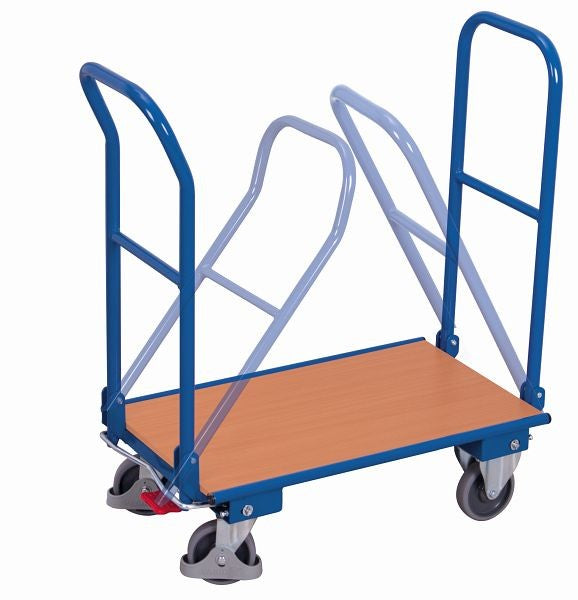 Carrello Con Staffa Pieghevole Variofit 2 Staffe Capacità Di Carico 250 Kg Pneumatici In Gomma Termo