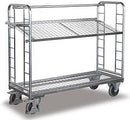 Carrello Con Ripiani Variofit 2 In Rete Metallica Pneumatici Gomma Termoplastica Zincati