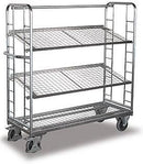 Carrello A Ripiani Variofit Con 3 In Rete Metallica Pneumatici Gomma Termoplastica Zincato