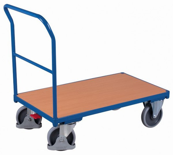 Carrello Con Barra Di Spinta Variofit Capacità Carico 500 Kg Pneumatici In Gomma Termoplatica Sw-700