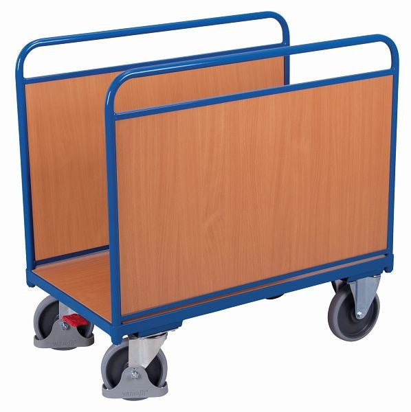 Carrello Bar Laterale Variofit Con Pareti In Legno Portata 500 Kg Pneumatici Gomma Termoplastica Sw-