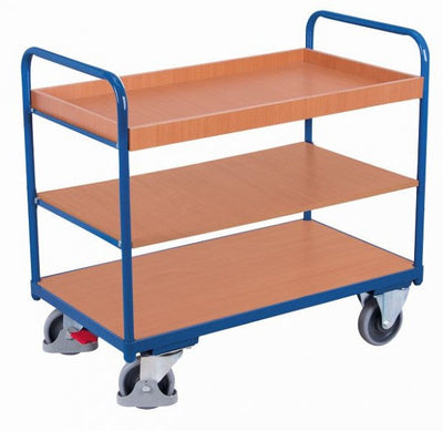 Carrello A Ripiani Variofit Portata Bassa 250 Kg Pneumatici In Gomma Termoplastica Altezza Di Carico