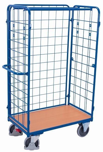 Carrello portapacchi a tre pareti variofit, capacità di carico elevata 500 kg pneumatici in gomma termoplatica, sw-700.306