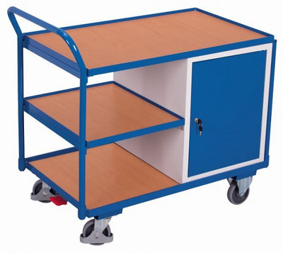 Carrello Da Officina Variofit Con 3 Aree Di Carico Capacità 250 Kg Pneumatici In Gomma Termoplatica