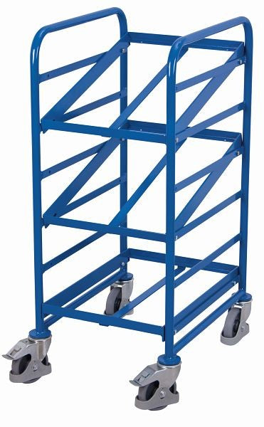 Variofit euro box trolley senza ripiani, capacità di carico 200 kg pneumatici in gomma termoplatica, sw-610.100