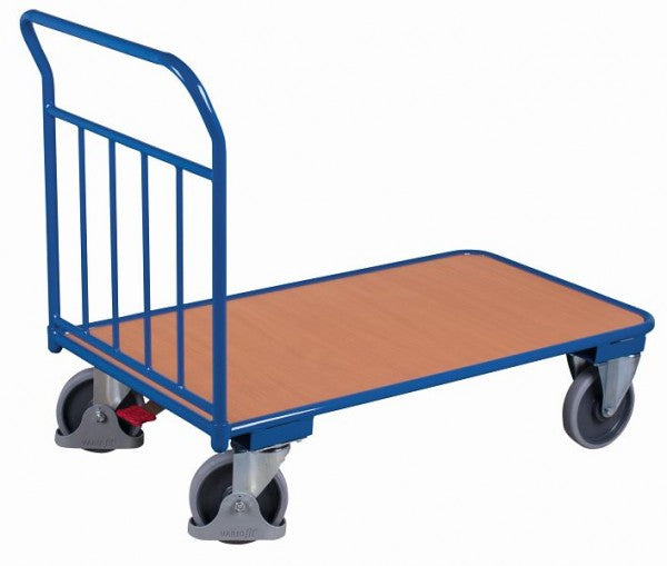 Carrello Con Barra Di Spinta Variofit Capacità Carico 400 Kg Area Carico: 850 X 500 Mm (L / P) Pneum