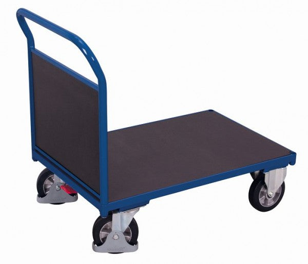 Carrello parete frontale variofit con piatto serigrafico, portata 1000 kg ruota in gomma piena elastica