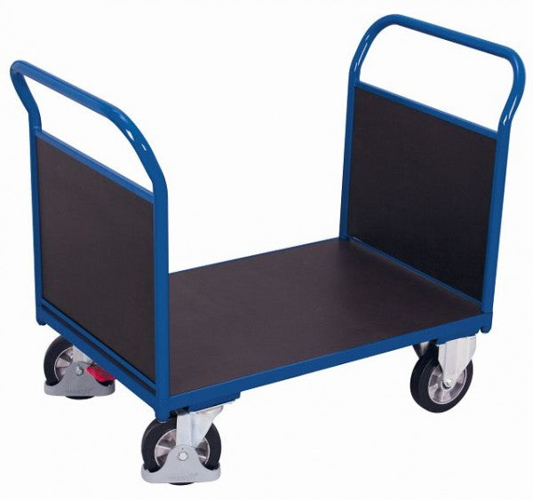 Carrello variofit doppia parete frontale con piatto serigrafico, portata 1000 kg ruota in gomma piena elastica