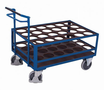 Carrello Portabottiglie Variofit In Acciaio Con Freno Uomo Presente Portata 500 Kg Pneumatici Gomma