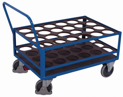 Carrello Portabottiglie Variofit In Acciaio Capacità Di Carico 500 Kg Pneumatici Gomma Termoplatica