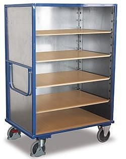 Carrello A Ripiani Variofit Saldamente Saldato Capacità Di Carico 500 Kg Pneumatici In Gomma Termopl