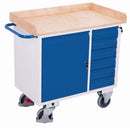 Carrello Da Officina Variofit Con 4 Cassetti E Capacità Di Carico Sul Bordo 400 Kg Pneumatici In Gom