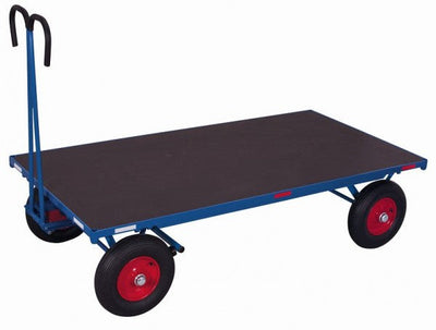 Carrello Con Piattaforma Manuale Variofit Senza Parete Laterale Capacità Di Carico 1250 Kg Pneumatic