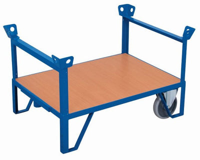 Variofit Roll Plate Con 2 Pareti Terminali Capacità Di Carico 500 Kg. Pneumatici In Gomma Termoplast