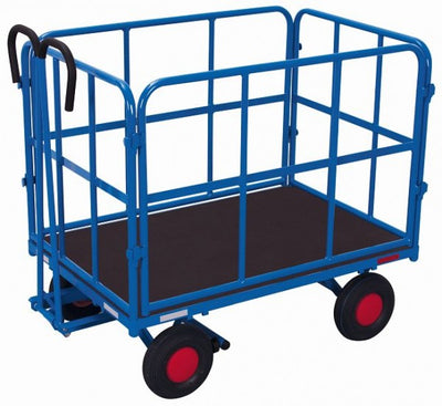 Carrello Con Piattaforma Manuale Variofit 4 Pareti In Rete Tubolare Portata 700 Kg