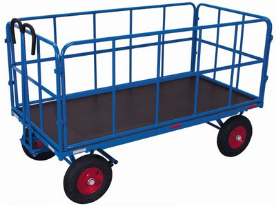 Carrello Con Piattaforma Manuale Variofit 4 Pareti In Rete Tubolare